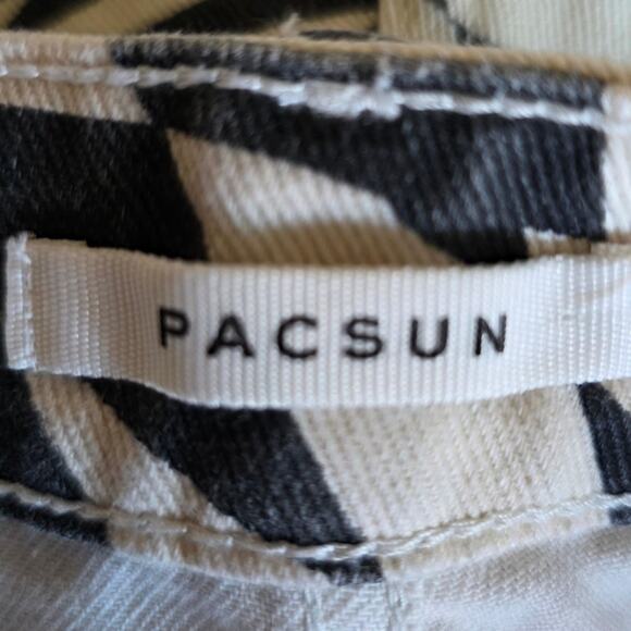 Pacsun Printed Checkered Mom Jeans Black and White Size 25 - Picture 7 of 9